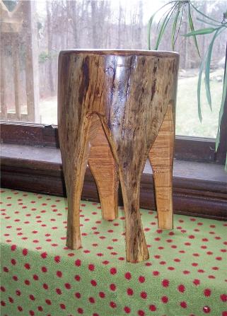 Tree stump stool
