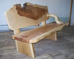 Rustic Modern Slab Bench